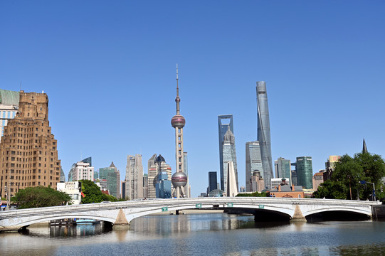上海乍浦路桥城市建筑街景