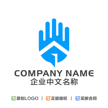 手掌标志建筑LOGO房屋标志