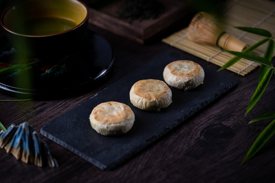 抹茶玫瑰鲜花饼