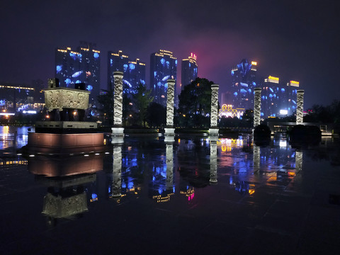 江西宜春城市夜景