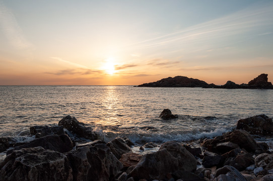 海边落日