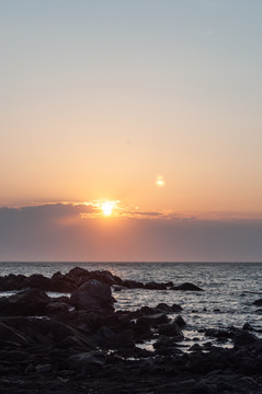 海边日落