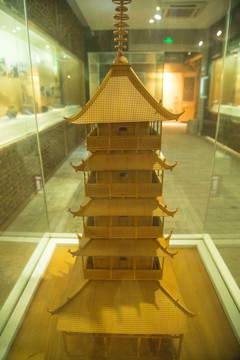 南通博物苑里展出的木塔模型