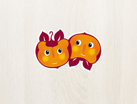 logo标志商标字体设计柿子
