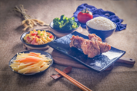 炸鸡腿商务套餐中式快餐简餐