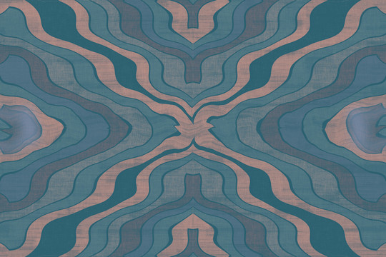 粉蓝色现代简约几何布纹地毯