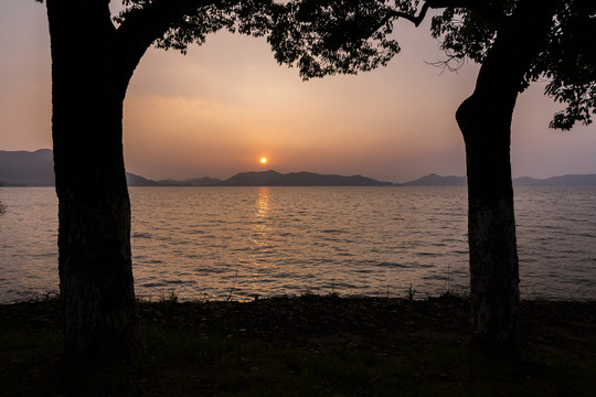 宁波东钱湖日落