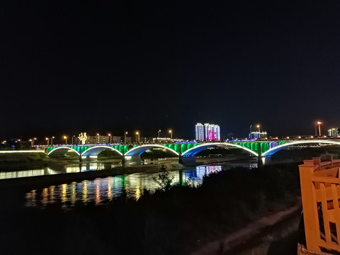 江油二桥夜景