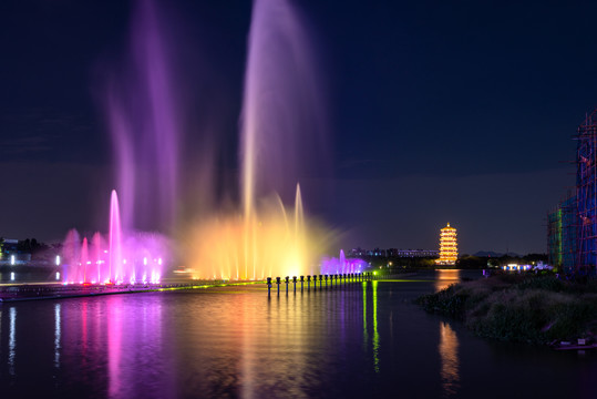 华阳湖音乐喷泉