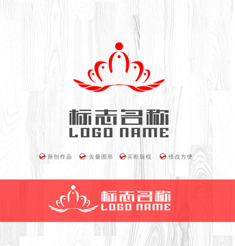 皇冠王冠标志人logo