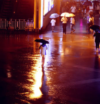 城市夜雨