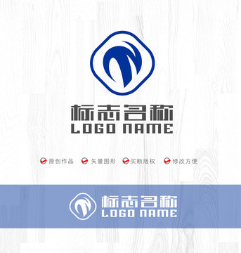 MN字母NM标志科技logo