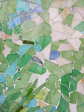 绿色瓷片抽象拼花背景素材