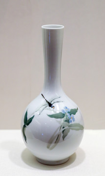 醴陵窑蜻蜓图瓶