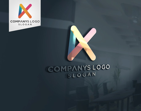 创意KX字母logo设计