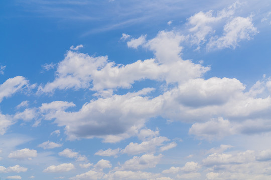 蓝天白云天空背景