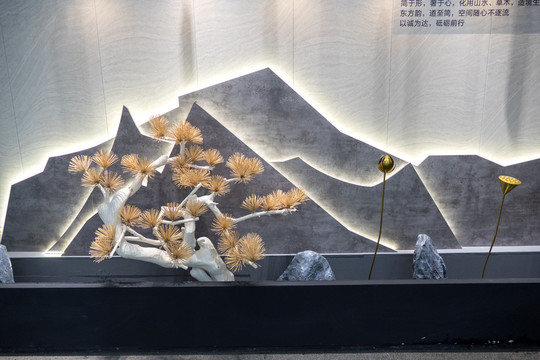 新中式造型背景