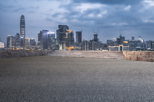 城市道路和建筑景观