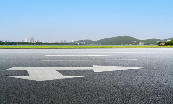 道路地面和城市景观