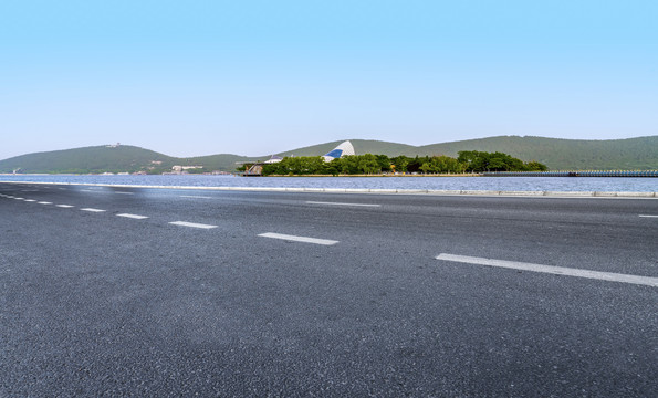 道路地面和城市景观