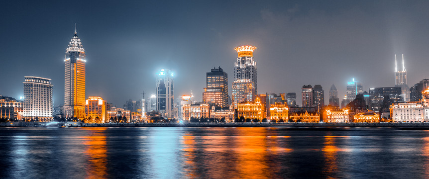 上海外滩建筑夜景