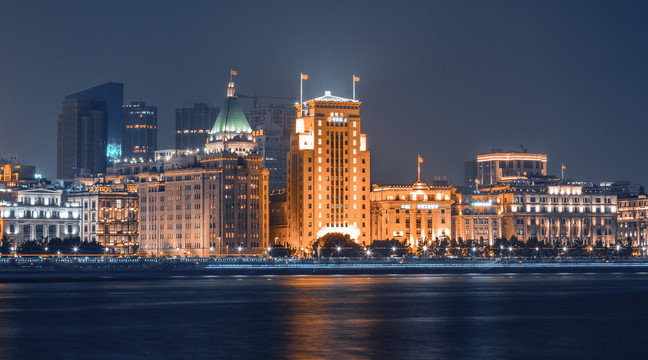 上海外滩建筑夜景