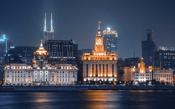 上海外滩建筑夜景