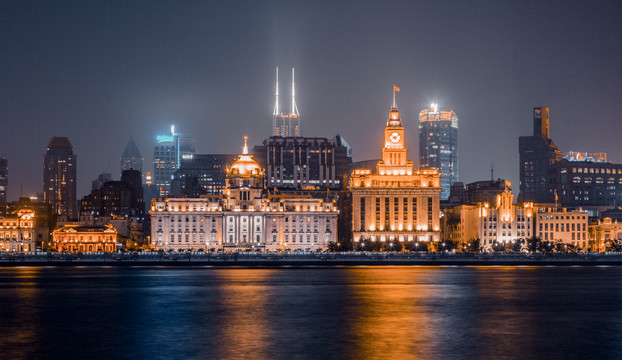 上海外滩建筑夜景