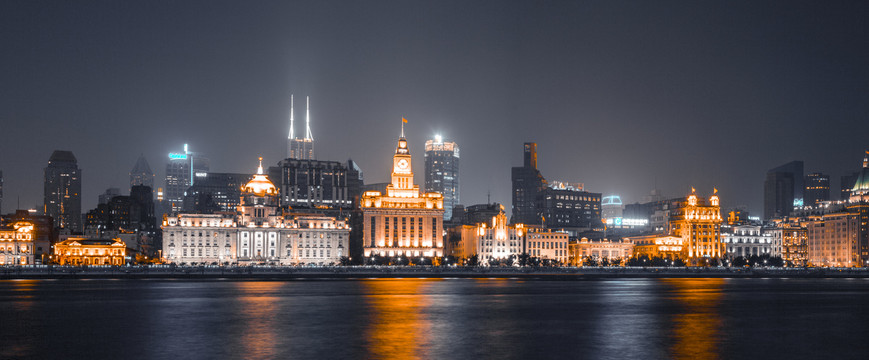 上海外滩建筑夜景