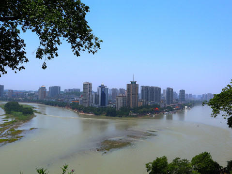 乐山青衣江全景