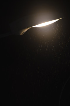 雨夜的路灯