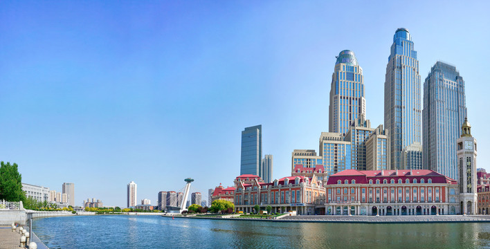 天津津湾广场全景大画幅