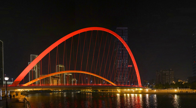 天津大沽桥夜景