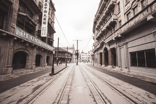 老上海民国场景街道
