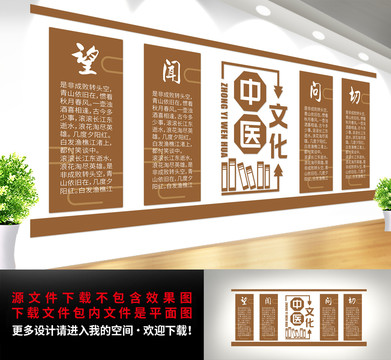 中式中医文化墙医院形象墙