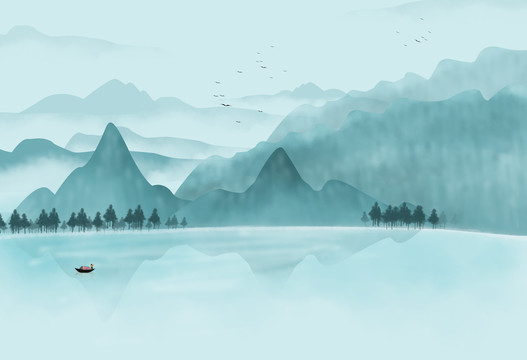 客厅山水画