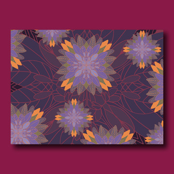 创意手绘中式印花布料纹理地毯