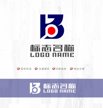 PB字母B标志科技logo