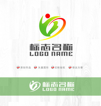 YG字母标志运动红日logo
