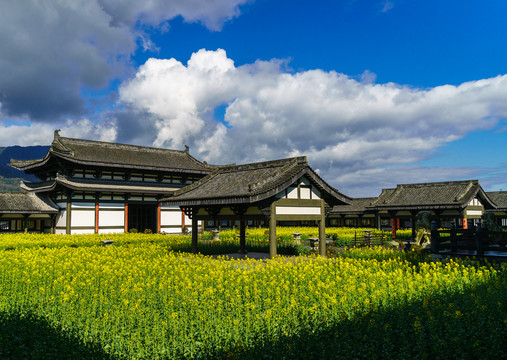 汉唐建筑光明寺飞檐斗拱