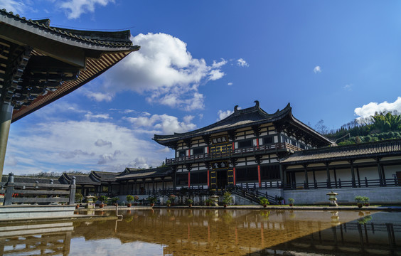 汉唐建筑光明寺飞檐斗拱