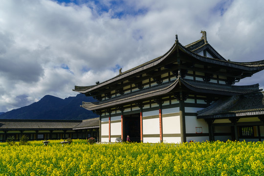 汉唐建筑光明寺飞檐斗拱