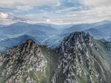 航拍青海湟中南佛山南朔山