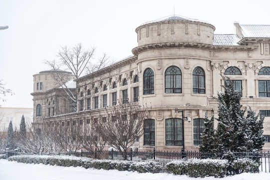 旅顺博物馆雪后景色