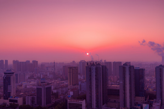 荆门城市日出