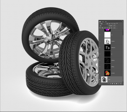 轮胎渲染效果图