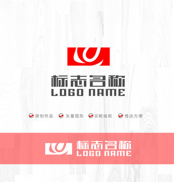 心字标志矩形logo