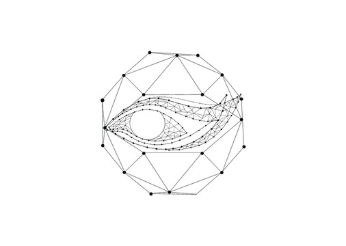 眼睛科技线条