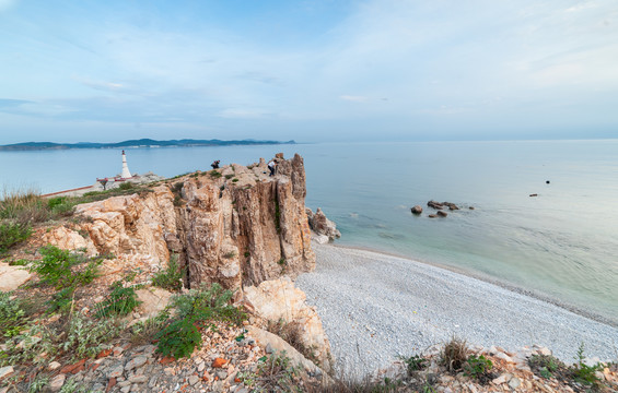 海边海岛渔村风光