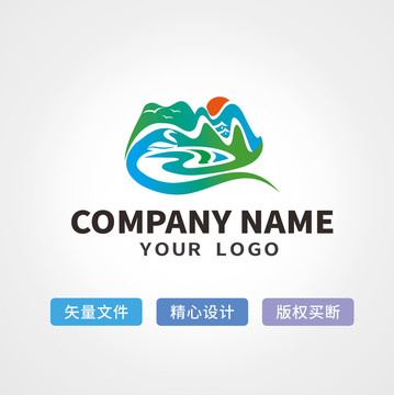 山水景区logo